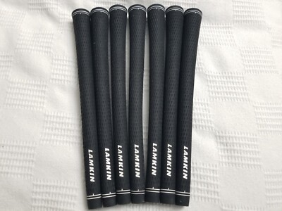 Excellent! Lamkin Crossline Black Standard Size Golf Grips - Lot of 7