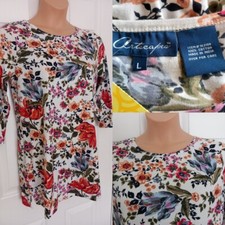 Artscapes QVC Tunic Top Size L Stretch Cotton Jersey 3/4 Sleeves NWT