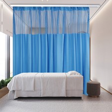 12ft x 8ft Blue Room Divider Curtain SPA Salons School Nursery Screen Partition