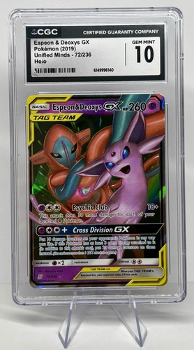 Espeon & Deoxys-GX graded CGC 10 for sale on eBay