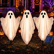 Solar Halloween Decorations Outdoor Lights, Solar Halloween Lights 3 Pack, Glowi