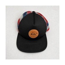 Quiksilver Hawaii Trucker Hat Black Red White Blue Mesh Snapback Cap OSFM