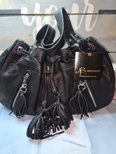 B Makowsky Black Leather Purse New With Tags Orginal Retail $278 Never Used 