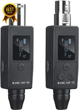 UHF Wireless XLR Transmitter Receiver 48V Phantom Mic Guitar PA System