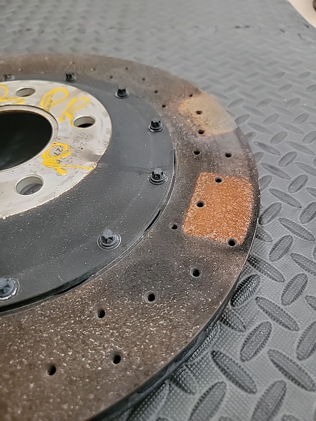 2017 MCLAREN 570gt FRONT RIGHT BRAKE DISC ROTOR STEEL DRILLED CP2494-2488