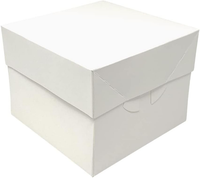 SüßE Dekoration - Packung Mit 5 WeißEn Boxen Zum Transport Von Kuchen Mit Deckel