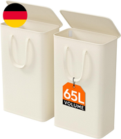 Lifewit 65L WäSchekorb Schmal Mit Deckel, WäSchekorb Waschenkorbe Faltbar Klein,
