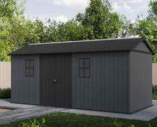 Keter Newton Plus 17ft 6" x 7ft 5" (5.3 x 2.3m) Storage Shed with Side Entry