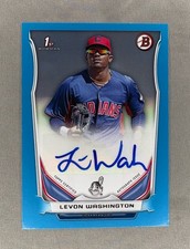 LeVon Washington 2014 Bowman - Retail Prospect Autographs Blue #PA-LW /500 (AU) 