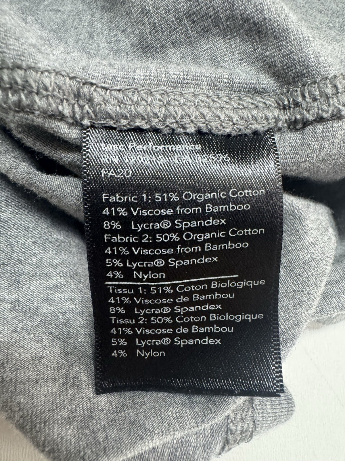 TASC Performance Grey 1/4 Zip Pullover Bamboo Men… - image 3