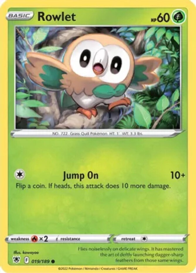 Rowlet - 019/189 - Common - Lightly Played