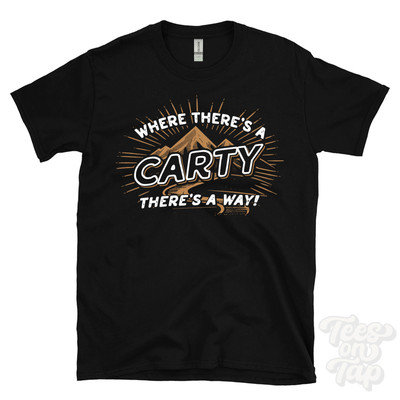 WHERE THERE'S A CARTY... T-SHIRT Name Nachname lustig Familie Geschenkidee
