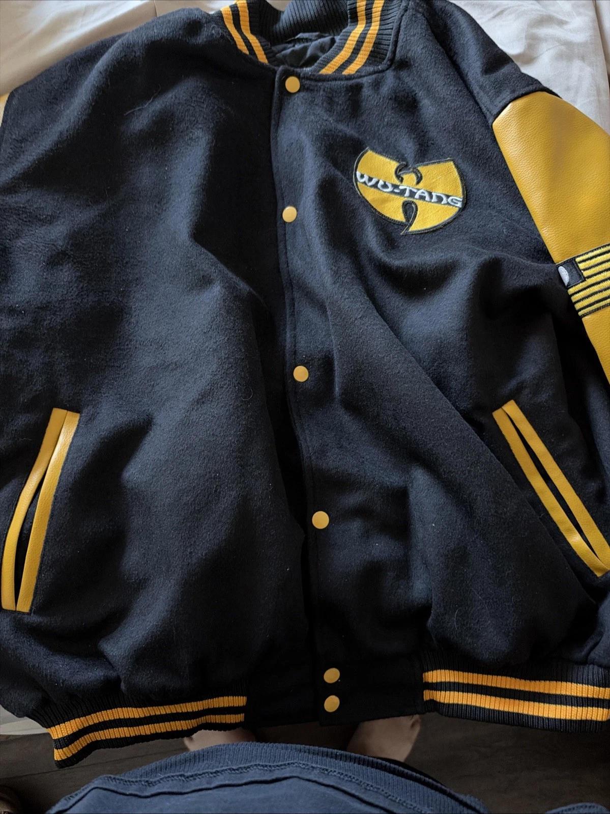 Wu Tang Clan Varsity Jwcket Lettermen Wool Leather Size 4xl image 1