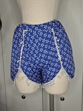 Shein Womens Medium Blue And White Shorts