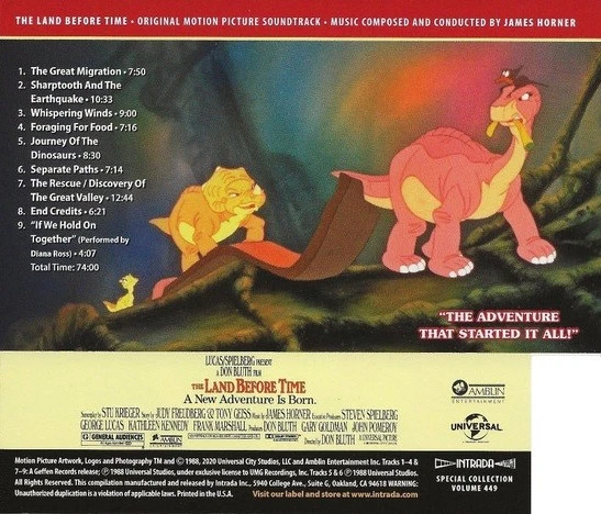 James Horner – The Land Before Time (1988) Complete Score CD / Newly Remastered - Bild 2 von 2