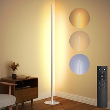 LED Corner Floor Lamp for Living Room, Minimalist Light with Remote Control, ...