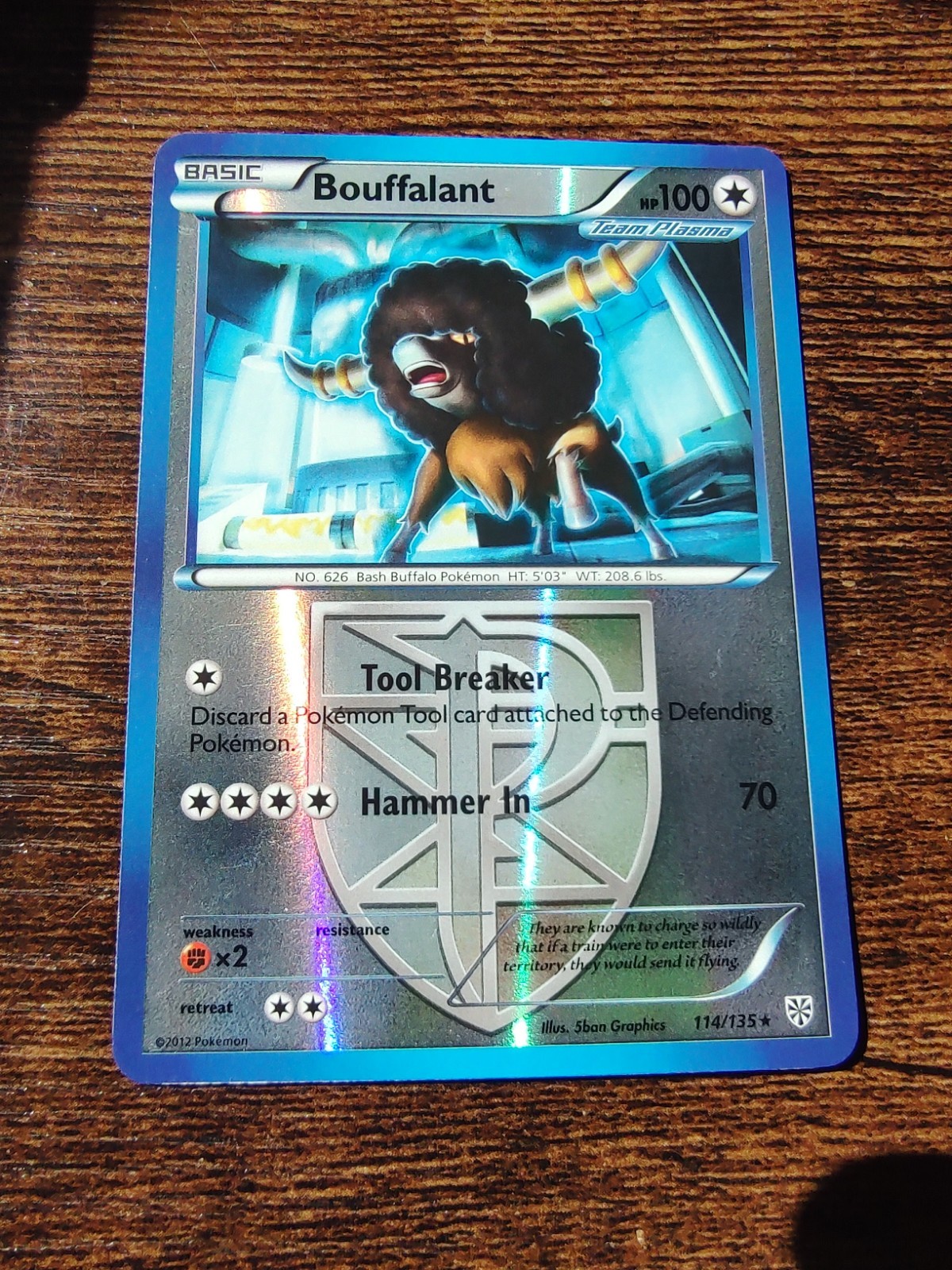 Team Plasma's Bouffalant 114/135 Plasma Storm Pokemon Reverse Holo