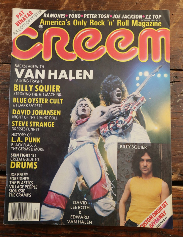 CREEM MAGAZINE Vol 13 No 5 October 1981 VAN HALEN Billy Squier RAMONES Yoko Ono