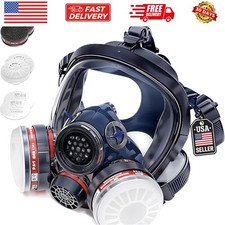 Full Face Organic Vapor Respirator - Protective Eye & Nose Shield with Anti-F...