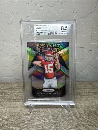 2017 Panini Prizm Patrick Mahomes II Instant Impact Silver Rookie RC BGS 8.5