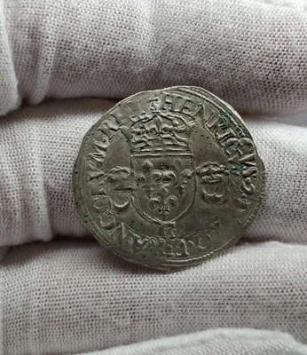 HENRI II , Douzain aux croissant 1550 C, St Lô ? - Photo 1/2