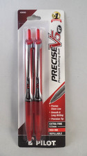 NIP PILOT Precise V5 Stick Liquid Ink Rolling Ball Pens, 0.5mm Red, 2pk 26082