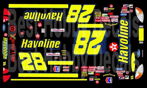#28 Ricky Rudd Havoline Ford 2002 1/64th HO Scale Nascar Waterslide ...