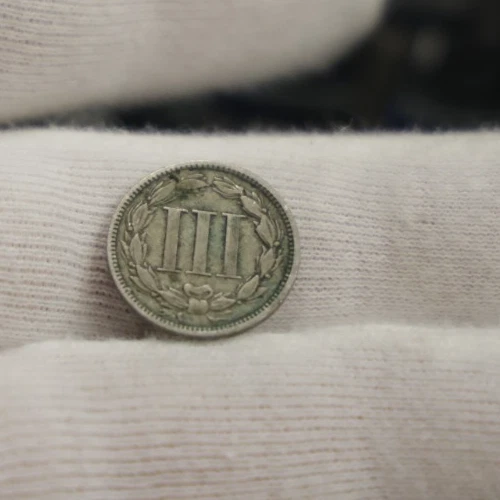 1870 US 3 Cent Nickel (CN) VG (Clean, Corrosion) - Image 2 of 2