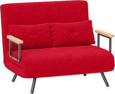 4 in 1 Divano Letto 2 Posti, Con Schienale Regolabile in 5 Posizioni, Divano Let