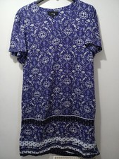 Next Pattern Linen Mix Dress Size 14