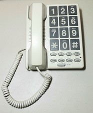 Radio Shack Vintage Landline Telephone 80s/90s Big Push Button White Landline
