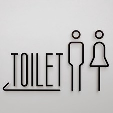 Quality Acrylic Toilet Signage Board for Easy Maintenance and Cleaning