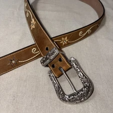 NOCONA WOMEN'S FLORAL RHINESTONE EMBROIDERED WESTERN BELT N3447044 SZ PLUS