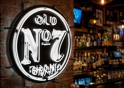 Jack Daniels Old No. 7 Brand Neon Sign - Lives Here - 24
