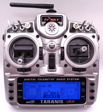 FRSKY TARANIS X9D PLUS TRASMETTITORE MODALITÀ 2 ACCELERATORE SINISTRO BUONE CONDIZIONI + CUSTODIA