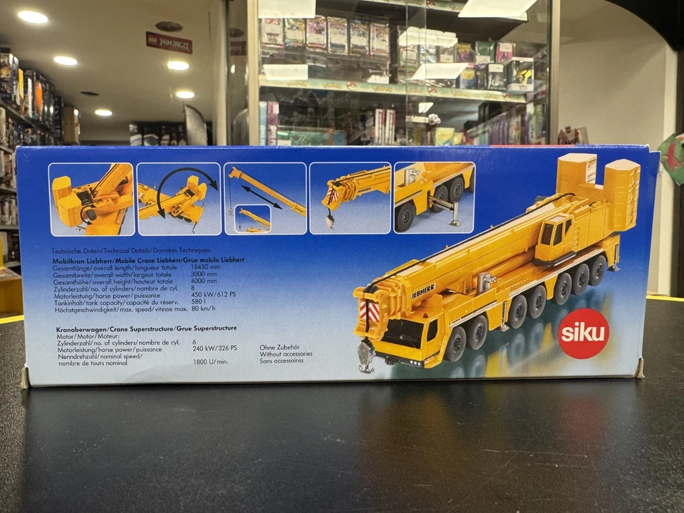 SIKU 1886 -modellino 1:87 - GRU MOBILE LIEBHERR GIALLA - NUOVO - SIGILLATO - Immagine 3 di 4