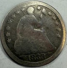 1853 Seated Liberty Half Dime 5c Exact Coin Imaged #SL329