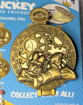Disney Mickey & Friends Pocket Watch Hinged Blind Box Pin - Daisy Duck - Opened