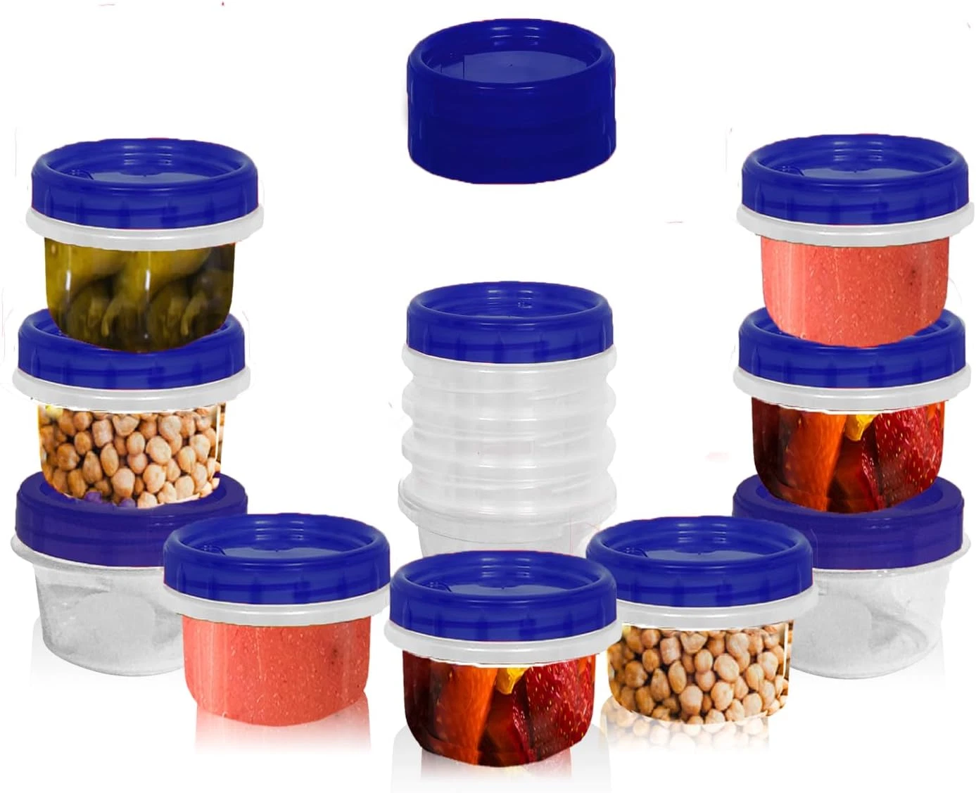 12 Pack Small Twist Top Food Storage Deli Containers Leak-Proof Airtight Storage