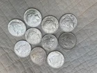 10 1923 Peace Dollars AU or better condition $10 Face 90% Silver Coins