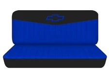Fits 1957 Chevy 3100 pickup truck Front bench seat covers black blue w/design