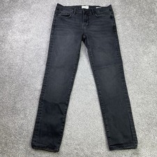 FRAME Le Garçon Kerry Jeans Women’s 26 Black Wash Slim Boyfriend Stretch