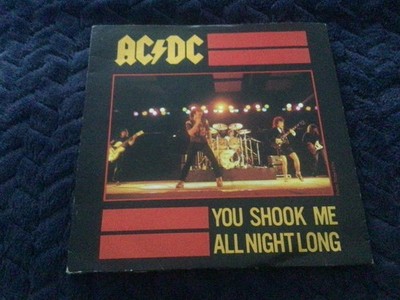 AC/DC You shook me all night long 7'' vinyl single record UK.