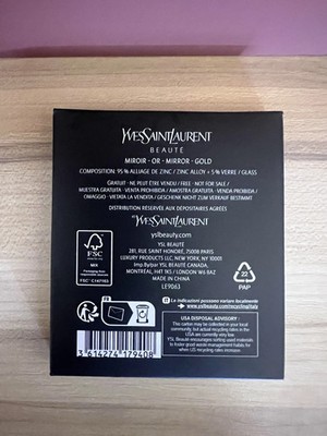 Yves Saint Laurent YSL Logo Beauty Makeup Mirror in Box N/A
