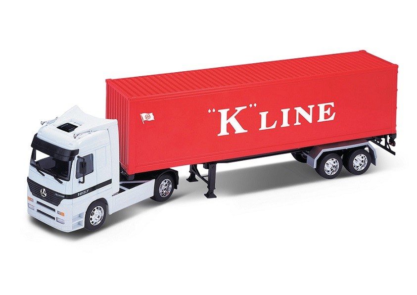 Camion 1/32ème Welly Mercedes Actros K Line objet de décoration pour bureau de passionné