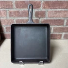 Griswold Cast Iron 8 Square Fry Skillet 28 Small Logo