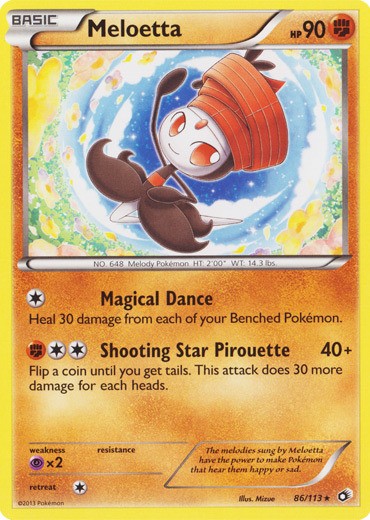 Pokemon - Meloetta - 86/113 - Rare - Legendary Treasures - NM