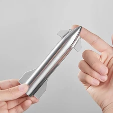 Space Starship Rocket Model with Metallic Texturel - Launcher Tesla Toy Heavy...