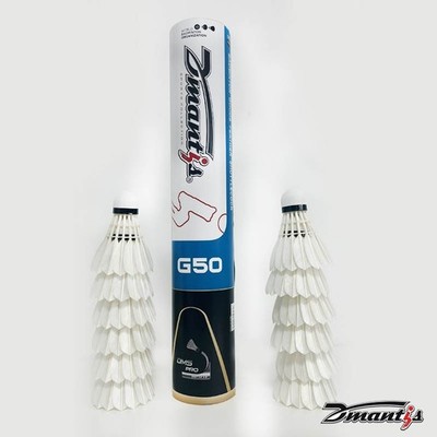 Dmantis G50 Traditional Badminton Shuttlecocks 12Pcs B Grade Goose Feather