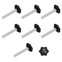 8 Spannschraubenknopf, M8 X 55Mm Sechskant-Sternknopf Kunststoffgriffe, 32Mm Dm.